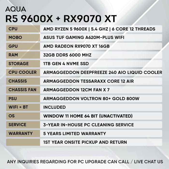 RYZEN 5 9600X + RX 9070XT