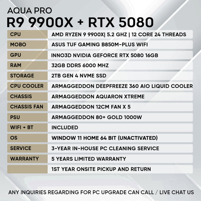 RYZEN 9 9900X + RTX 5080