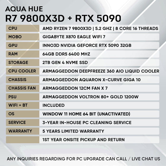 RYZEN 7 9800X3D + RTX 5090