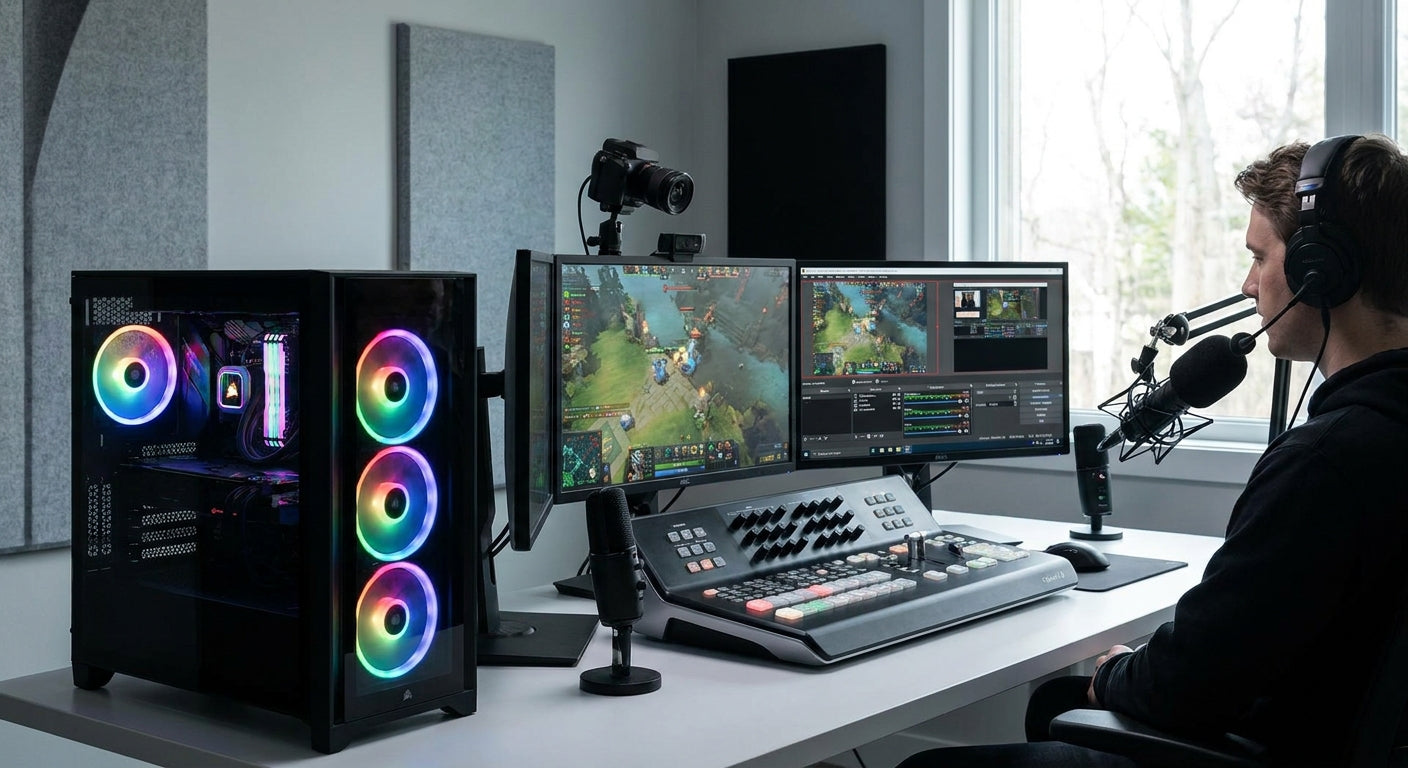 Gaming PC for esports casting and broadcast production