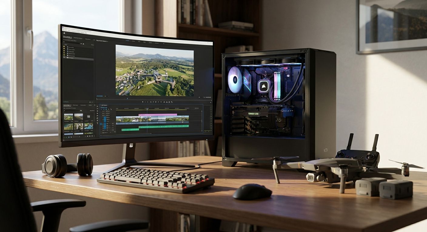 Gaming PC for drone photography and aerial video editing
