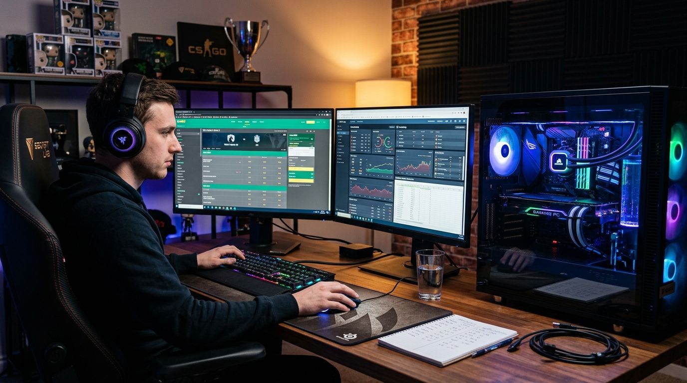 Gaming PC for esports betting and fantasy league analytics