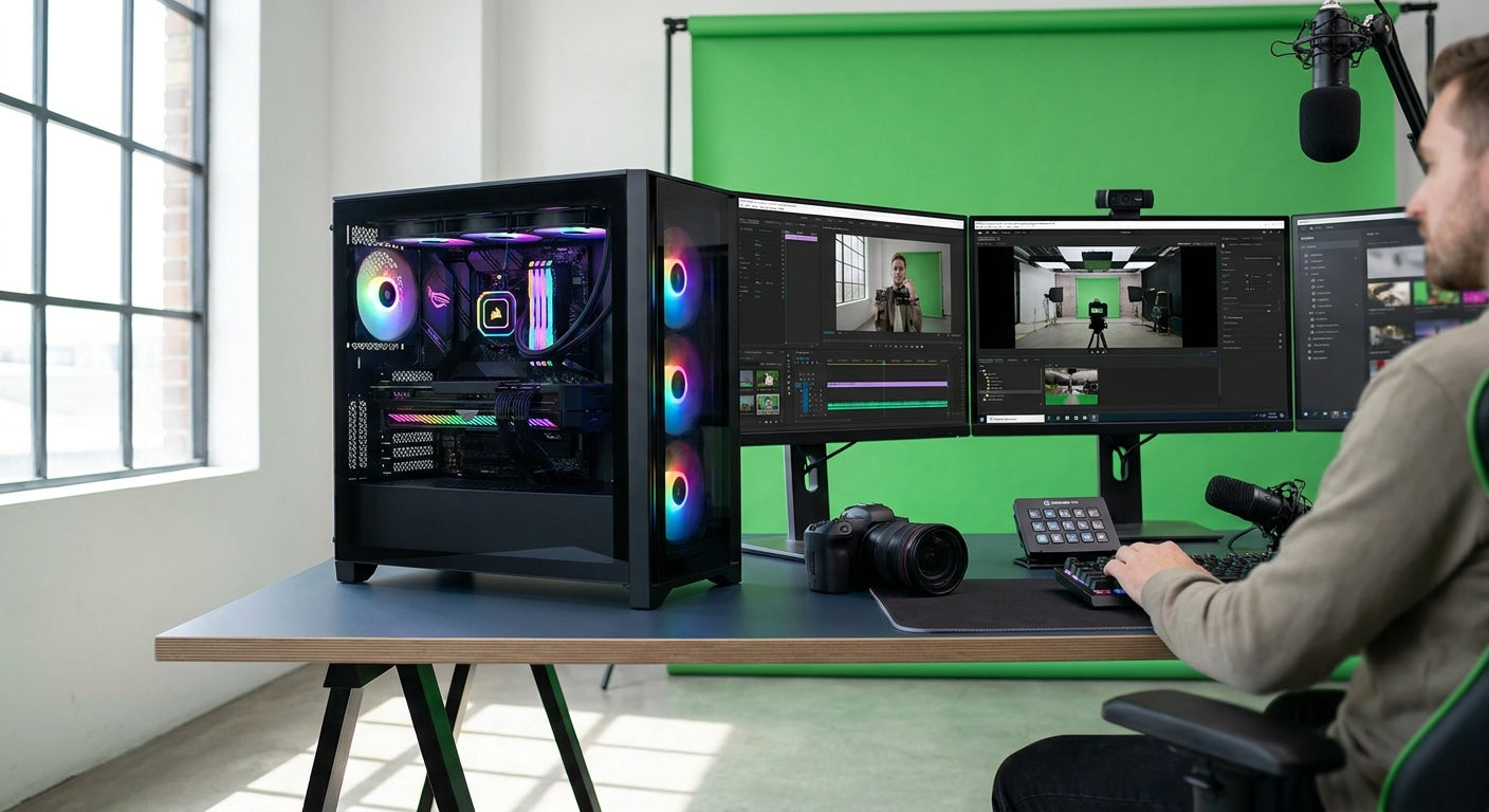 Gaming PC for virtual production and green screen streaming