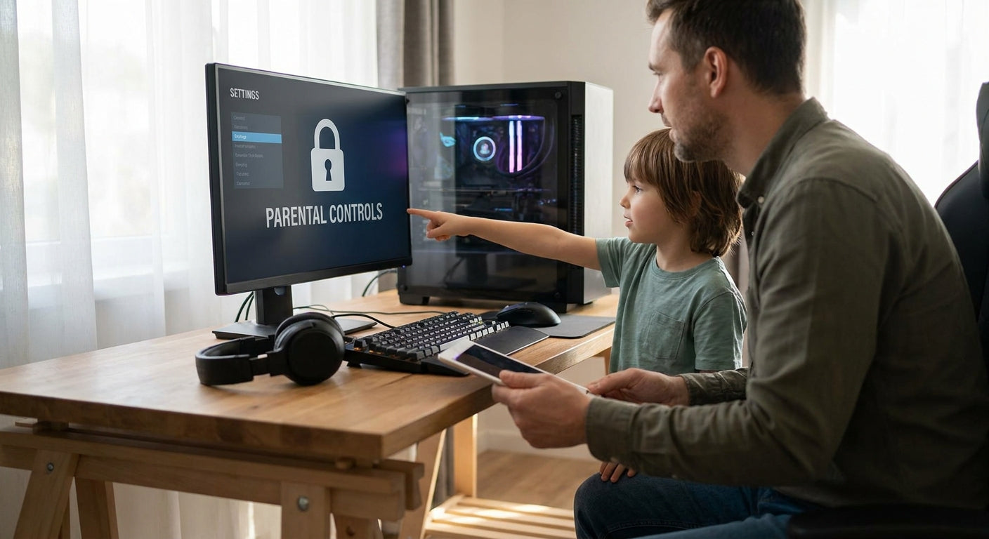 How to set up parental controls on a family gaming PC