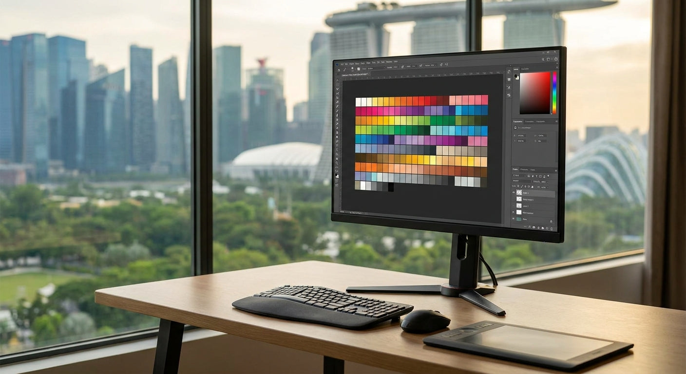 Gaming monitor for graphic design and color-accurate work