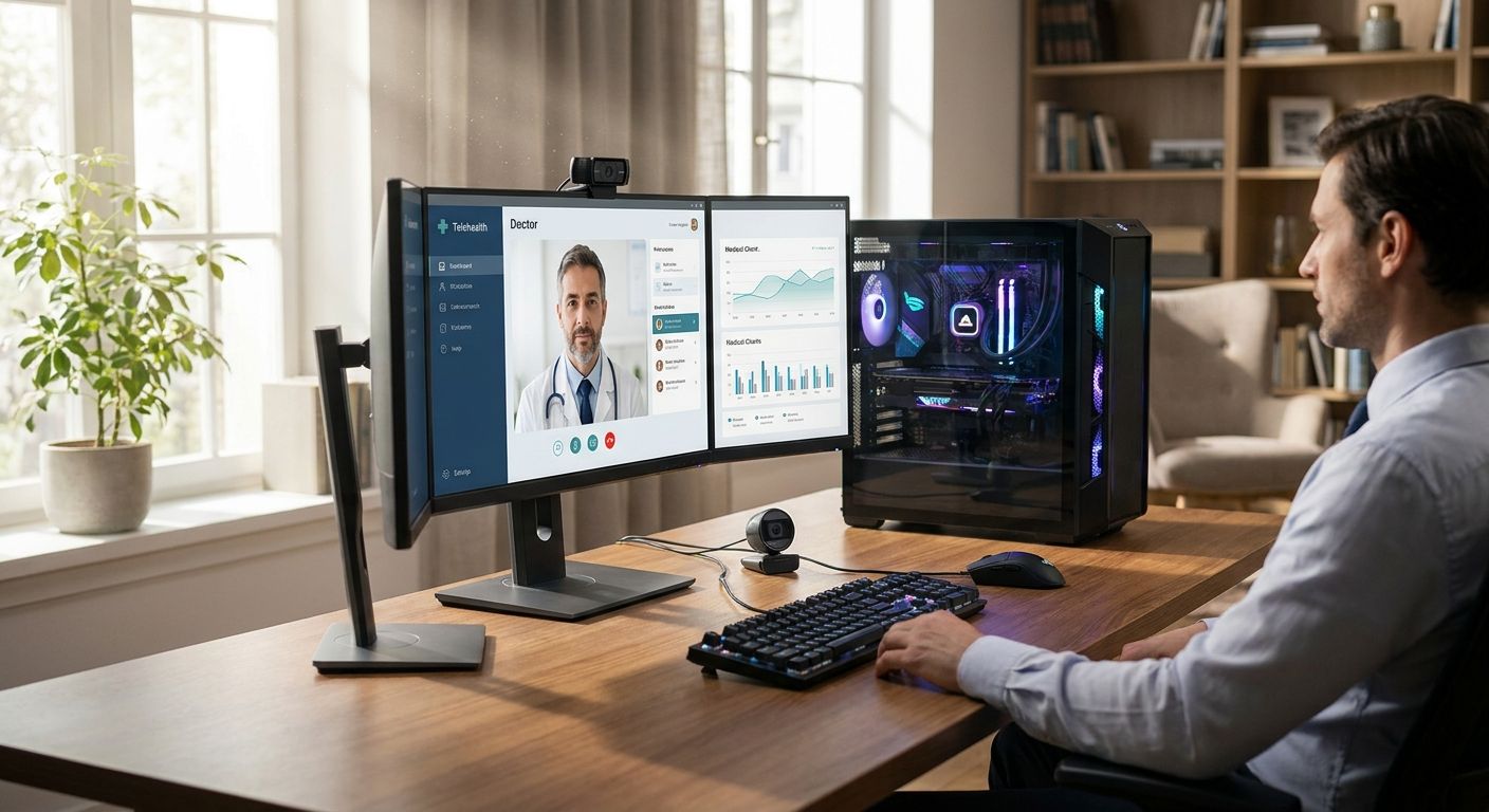 Gaming PC for telehealth and virtual consultations