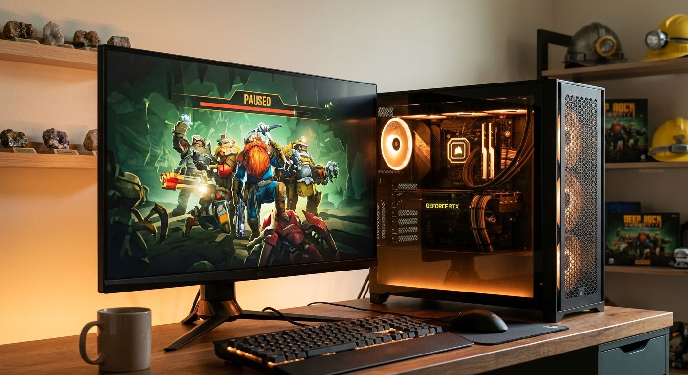Gaming PC for Deep Rock Galactic and co-op mining runs