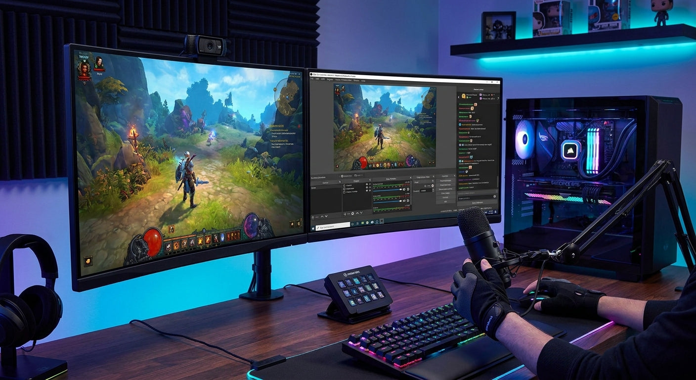 How to set up dual monitors for gaming and streaming