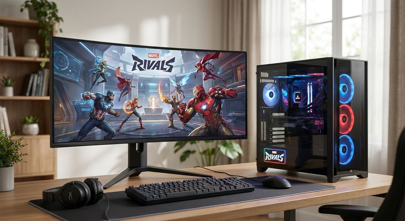 Gaming PC for Marvel Rivals and hero shooter esports