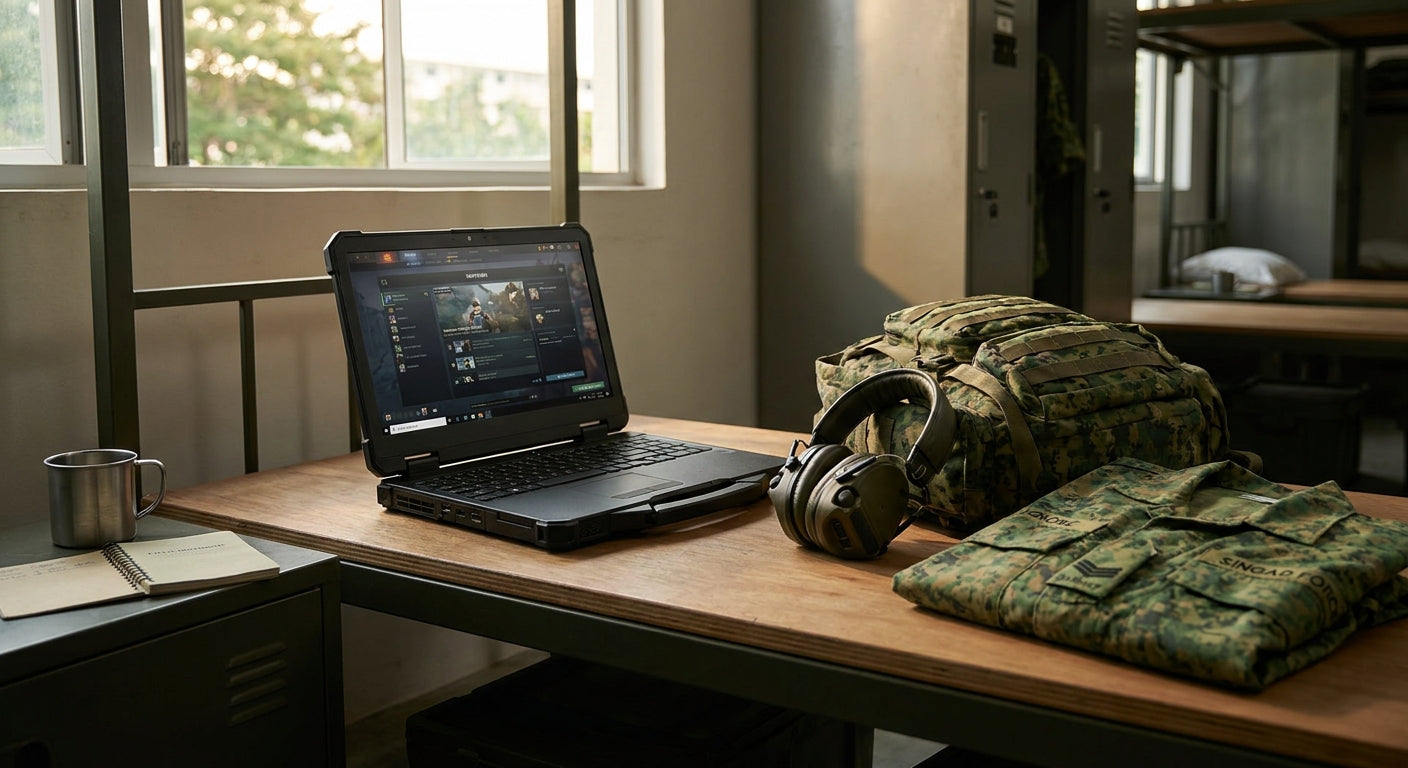 Gaming laptop for national service and army camp downtime