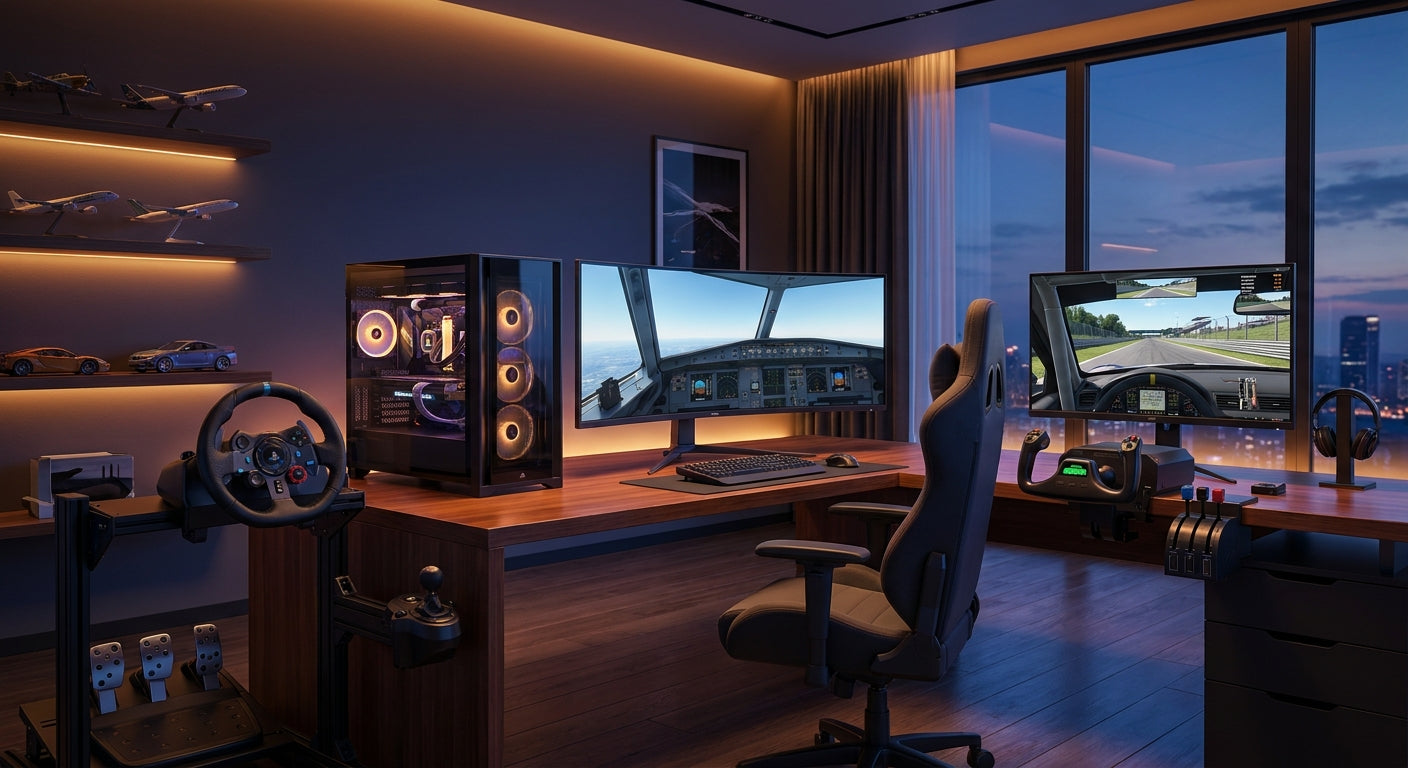 Gaming PC for sim racing and flight simulation