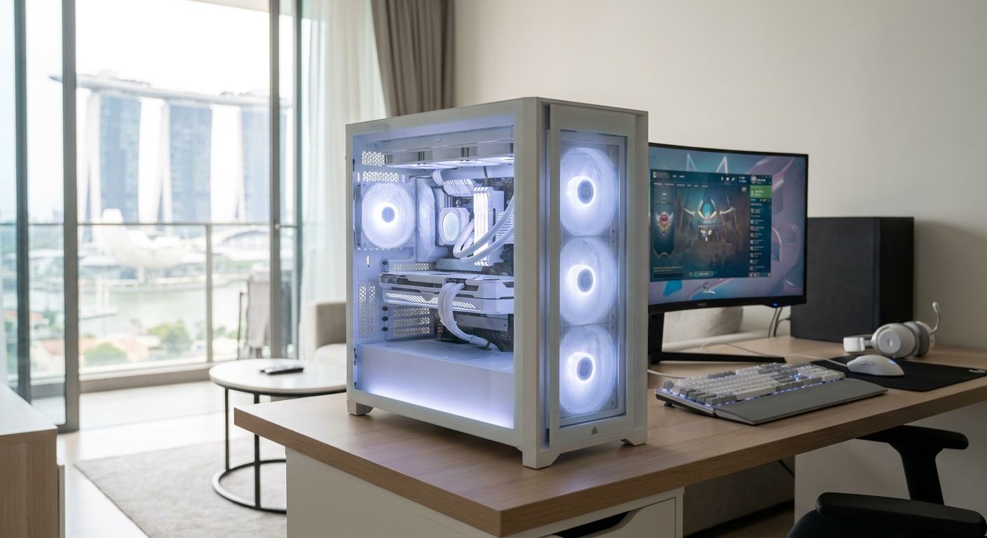 Best white gaming PC build in Singapore
