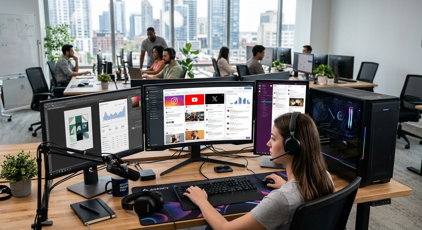 Gaming PC for social media agencies and content moderation