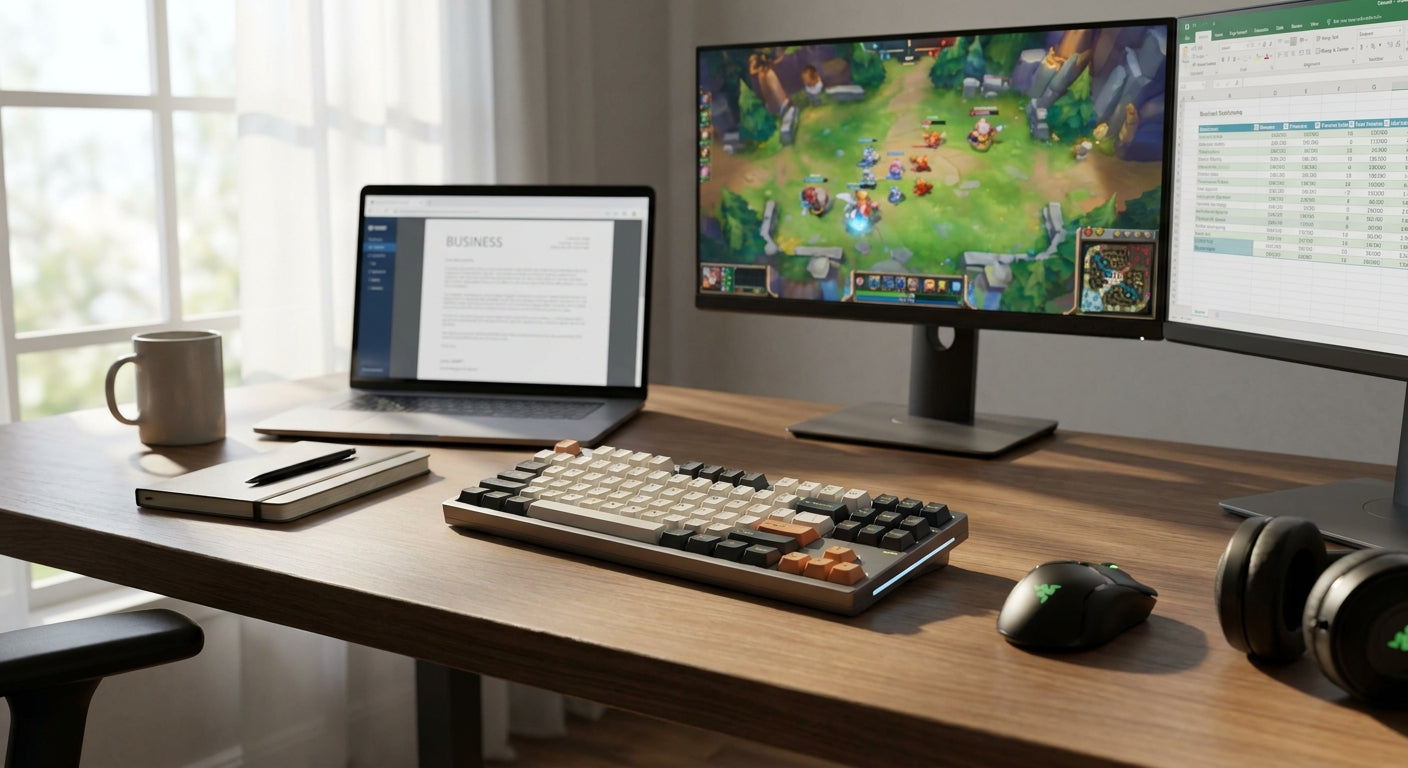 Mechanical keyboard for work and gaming dual use