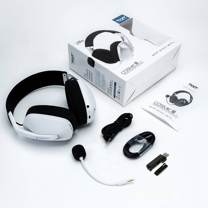 Armaggeddon Cosmic III Lite Quad Mode Wireless Gaming Headset Bluetooth 5.3, 2.4GHz USB-A USB-C, 40mm Drivers & Detachable Mic