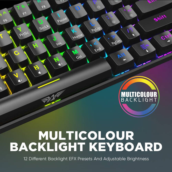 Armaggeddon MKA-1C NEX 61 Key Mechanical Gaming Keyboard HotSwappable, USB-C Wired, Multicolour LED, Anti-Ghosting