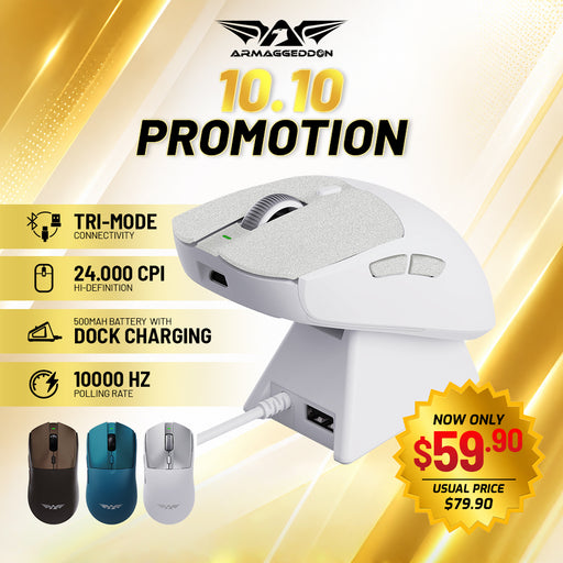 Armaggeddon Mirage VI Sigma DC Wireless Gaming Mouse with Charging Dock (FLASH SALE)