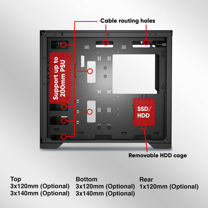 ARMAGGEDDON CORE 13 AIR PC chassis detail view