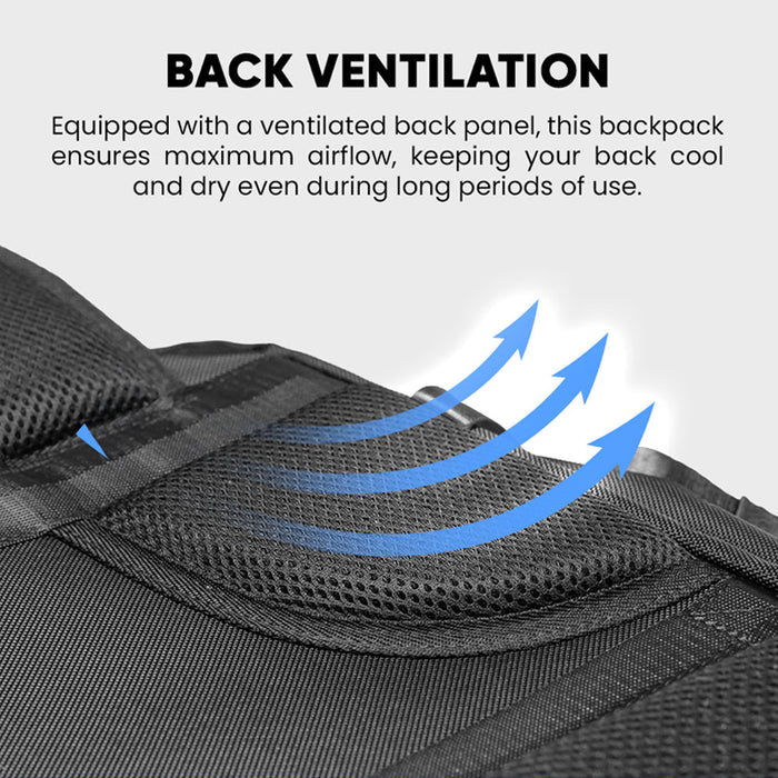 Armaggeddon Nomad 15 Flight Approved Travel Laptop Backpack with Anti Theft Lock, USB-A & USB-C Charging Ports and Shoe Compartment