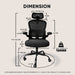 Armaggeddon Vertebrae V3 Ergonomic Mesh Office Chair Adjustable Headrest & Lumbar Support, Flip-Up Armrests, 120° Tilt, 120kg Capacity