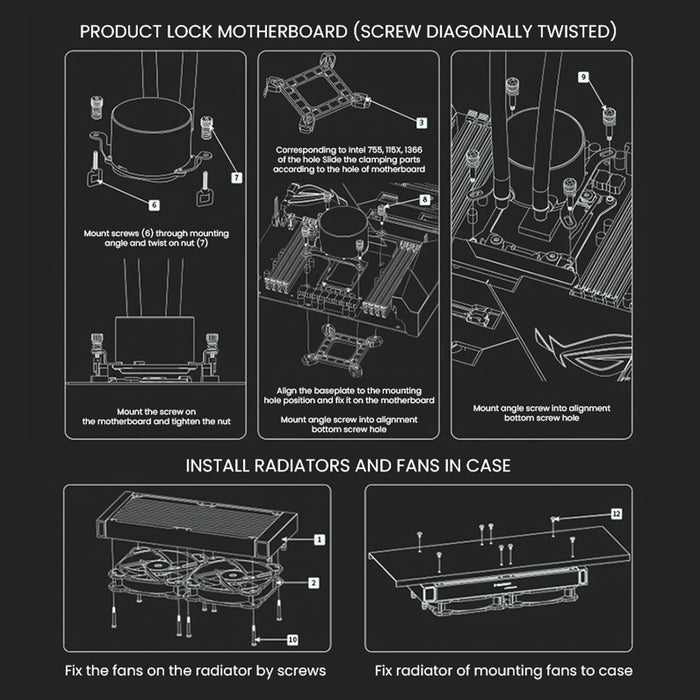 Armaggeddon Deepfreeze ADV A240 ARGB 240mm AIO CPU Liquid Cooler Digital Temperature Display, Dual 120mm Fans, Intel & AMD