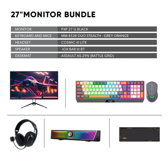 Armaggeddon PXP 27G 27" IPS 165Hz Full HD Gaming Monitor | Desktop Bundle