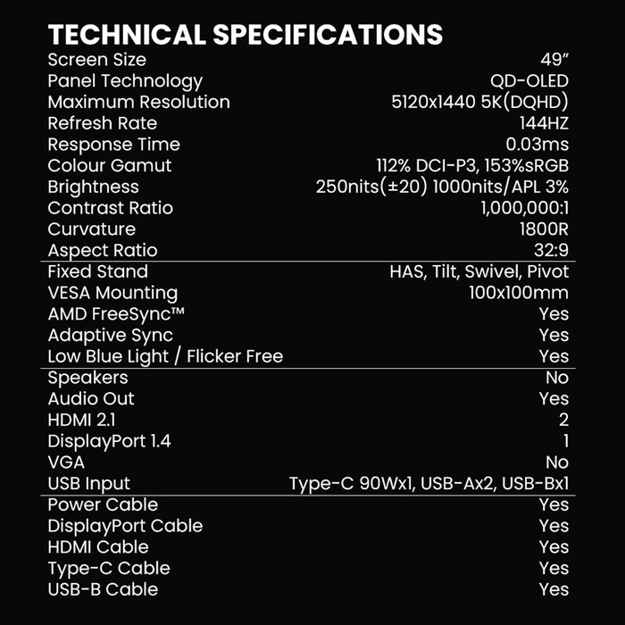 Armaggeddon PXP 49 UXO C Samsung Display 49-inch Curved QD-OLED DQHD Gaming Monitor — product image 13