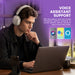 SonicGear Auraclear 6 Hi-Res LDAC ANC Wireless Headphones Bluetooth 6.0 | 112H Battery, 5-Mic & Volume Knob