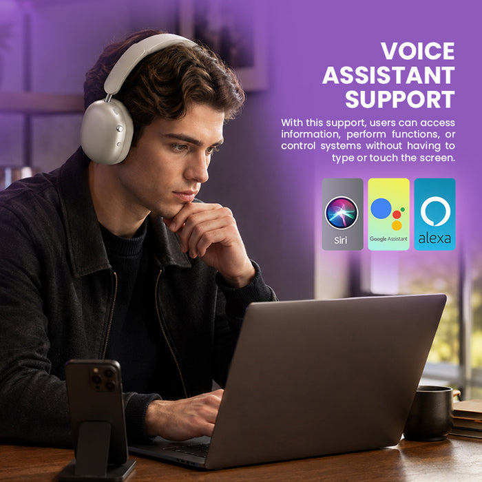 SonicGear Auraclear 6 Hi-Res LDAC ANC Wireless Headphones Bluetooth 6.0 | 112H Battery, 5-Mic & Volume Knob