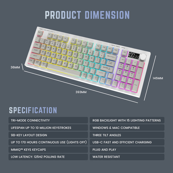 Armaggeddon MM-98S MIMETIQ wireless RGB keyboard