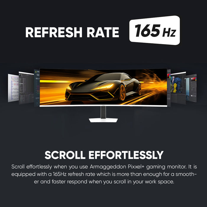 Armaggeddon PXP 49 PRO 49-inch Curved DQHD 5120x1440 144Hz Ultrawide Gaming Monitor — product image 6