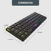 Armaggeddon SMK 1C Psychsparrow 61 Key Low Profile Mechanical Gaming Keyboard Hot Swappable, USB-C, Multicolour Backlight