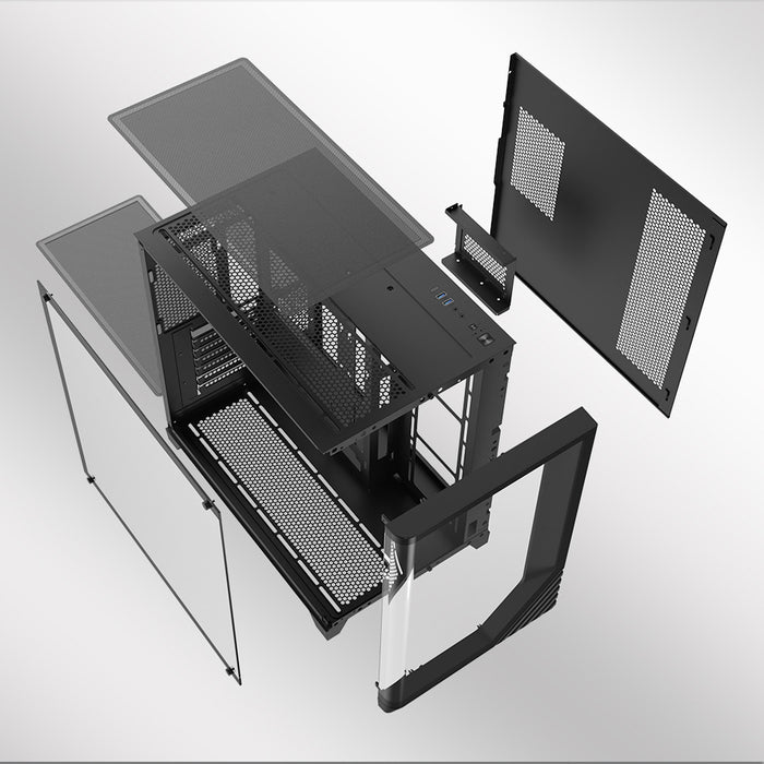 ARMAGGEDDON X-CURVE GIGA 10 PC chassis detail view