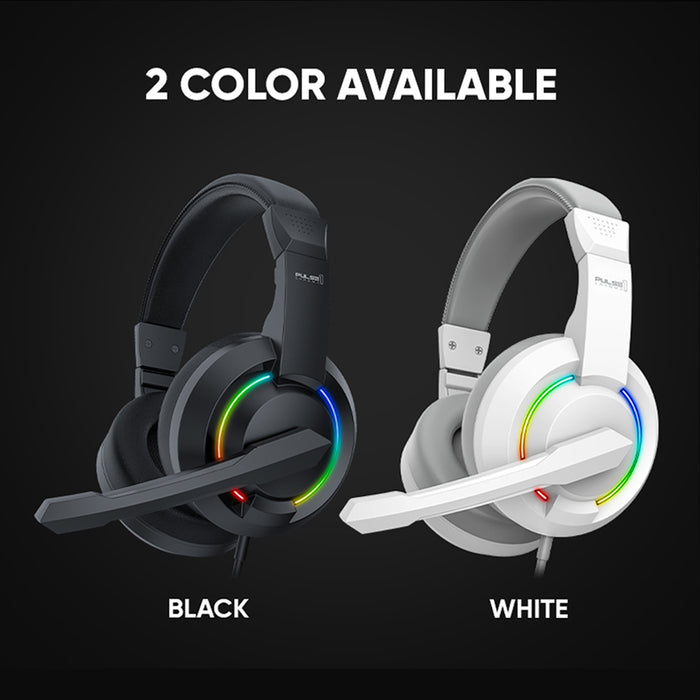 Armaggeddon Pulse 1 Chroma Wired Gaming Headset 2.1 Stereo, 40mm Drivers, RGB Lighting & Omnidirectional Mic