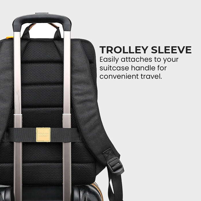 Armaggeddon Recce 15 Gaia 15 Inch Recycled Laptop Backpack with USB Charging Port, Splash Resistant Material & Trolley Sleeve