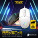Armaggeddon Grumman Raven III Sigma Stealth Wired RGB Gaming Mouse 12800 CPI, Silent Click, 5 Macro Buttons, 90g Lightweight