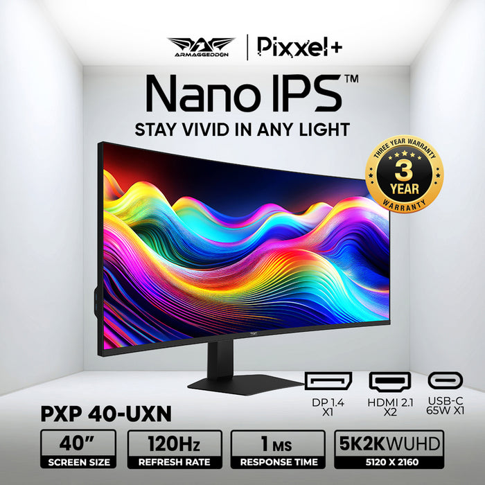 Armaggeddon PXP 40 UXN 40" 5K2K Nano IPS Curved By LG Ultrawide Monitor