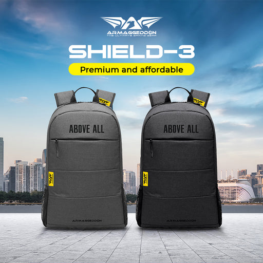 Armaggeddon Shield 3 Anti Theft Laptop Backpack with USB Charging Port, Padded Compartment & YKK Zip