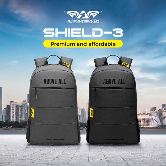 Armaggeddon Shield 3 Anti Theft Laptop Backpack with USB Charging Port, Padded Compartment & YKK Zip