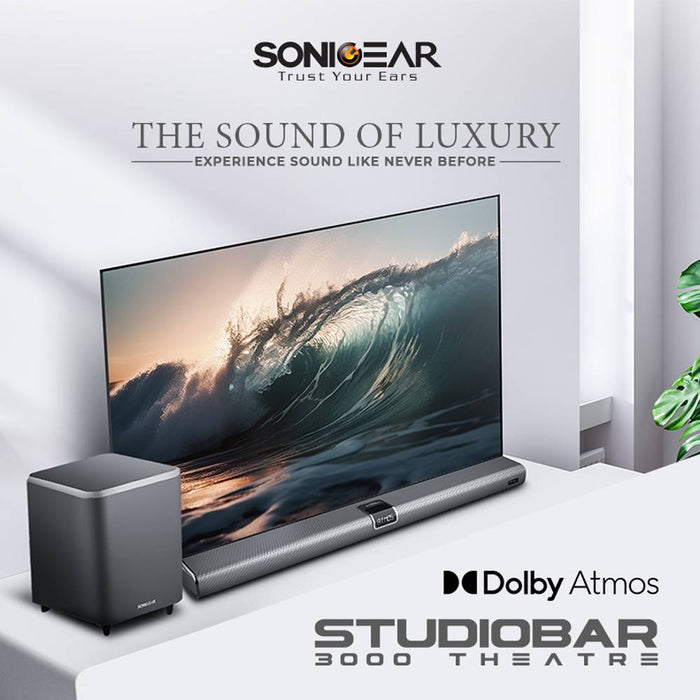 SONICGEAR STUDIOBAR 3000 DOLBY ATMOS 5.1.2 SOUNDBAR