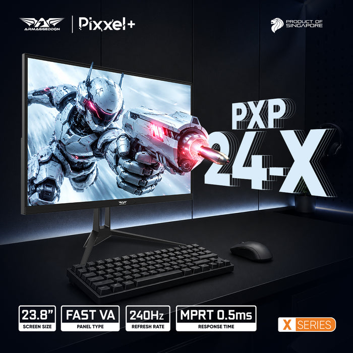 Armaggeddon PXP 24X 23.8" Full HD Fast VA Gaming Monitor 240Hz 1ms FreeSync & G-SYNC Compatible
