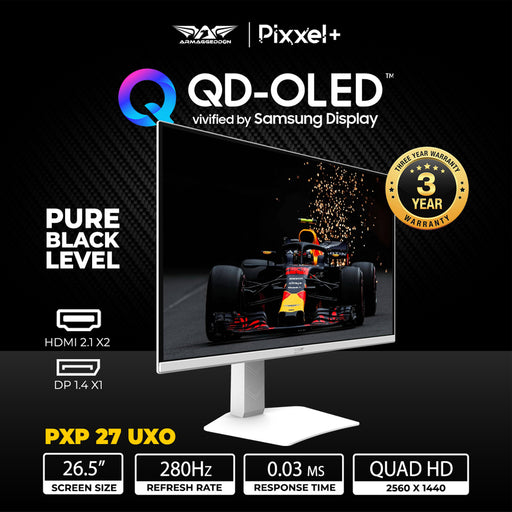 Armaggeddon PXP 27 UXO 27" Samsung QD OLED 280Hz QHD Gaming Monitor