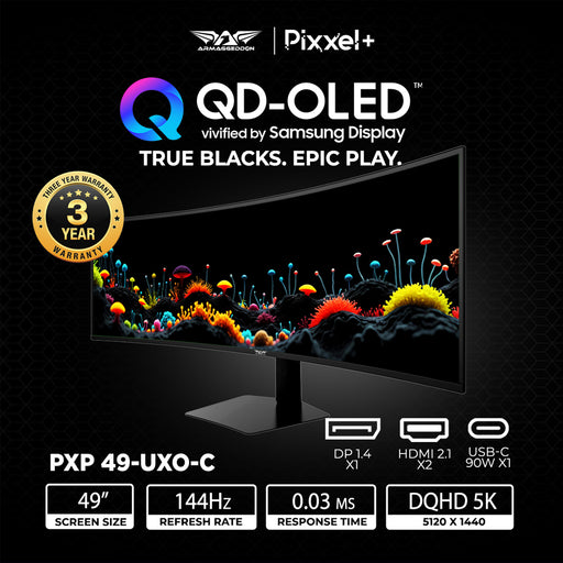 Armaggeddon PXP 49 UXO C Samsung Display 49" Curved QD-OLED DQHD Gaming Monitor