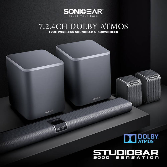 SONICGEAR STUDIOBAR 9000 DOLBY ATMOS 7.2.4 SOUNDBAR
