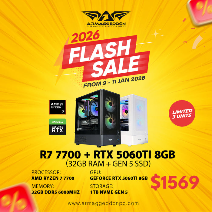 RYZEN 7 7700 + RTX 5060 Ti 8GB (GEN 5 NVME) (LIMITED 5 UNITS)