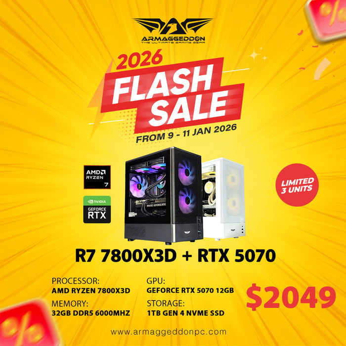 RYZEN 7 7800X3D + RTX 5070 (LIMITED 5 UNITS)