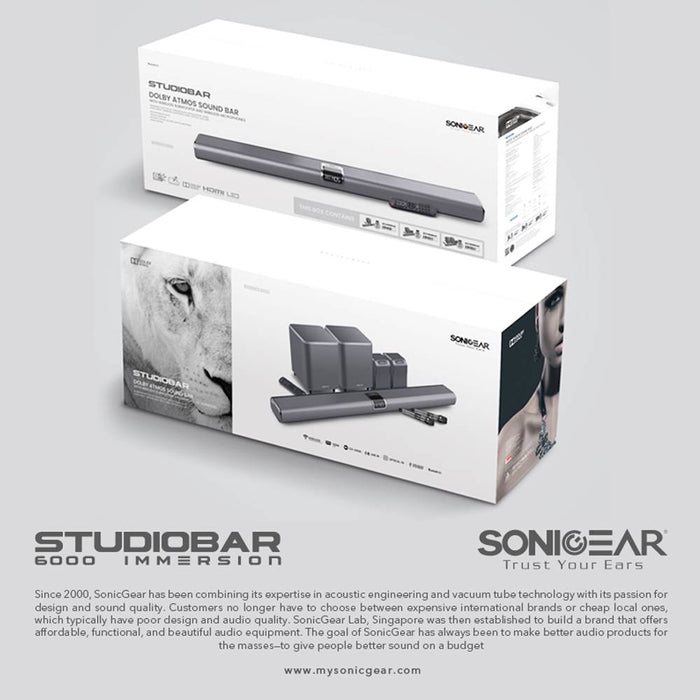 SONICGEAR STUDIOBAR 6000 DOLBY ATMOS 7.1.4 SOUNDBAR