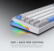 Armaggeddon GMK 100 RGB 60% Tri Mode Mechanical Keyboard 63 Key Hot Swappable, Bluetooth, 2.4GHz Wireless, USB-C, Linear Switches