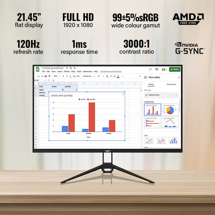 Armaggeddon PXP 22G 22" 120Hz Full HD Gaming Monitor
