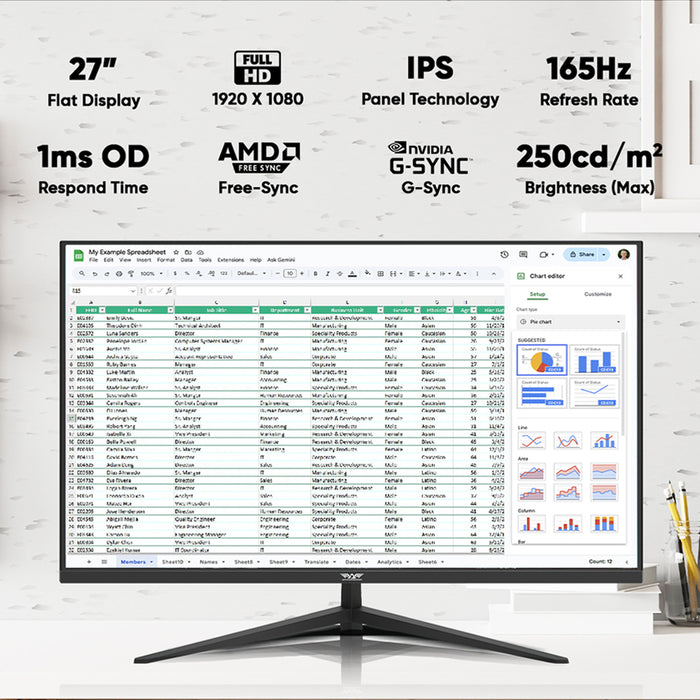 Armaggeddon PXP 27G 27" IPS 165Hz Full HD Gaming Monitor